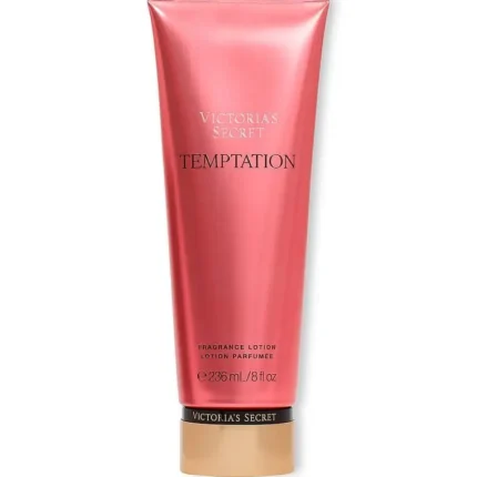 Botella de loción corporal hidratante Temptation de Victoria's Secret.