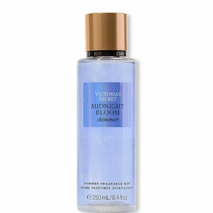 Botella de spray corporal con brillo Midnight Bloom Shimmer de Victoria's Secret.