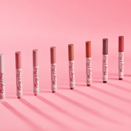 Envase de bálsamo labial voluminizador Plump & Pout de Beauty Creations.