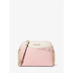 Bolso abovedado Michael Kors modelo Jet Set Dome en color rosa Powder Blush.